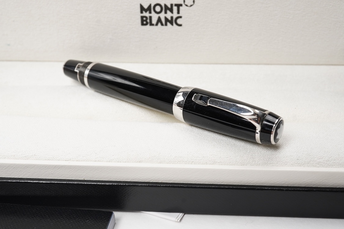 A Montblanc Boheme Noir retractable fountain pen, case with receipt
